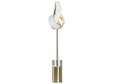 Wildwood Twister Tear White Gold Plaster Buffet Lamp