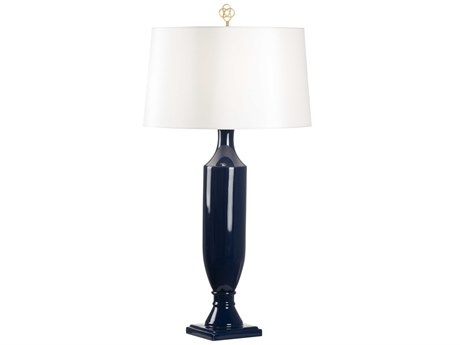 Wildwood Pompeii Blue Off White Silk Buffet Lamp