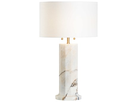 Wildwood Andria Natural Carslan Off White Linen Buffet Lamp
