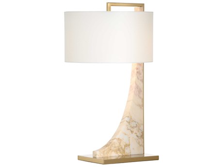 Wildwood Sorrento Coffee Bronze Calacatta Gold Off White Linen Buffet Lamp