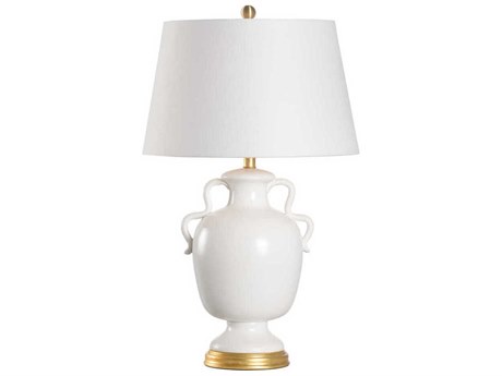 Wildwood Claire White Glaze Off Linen Buffet Lamp