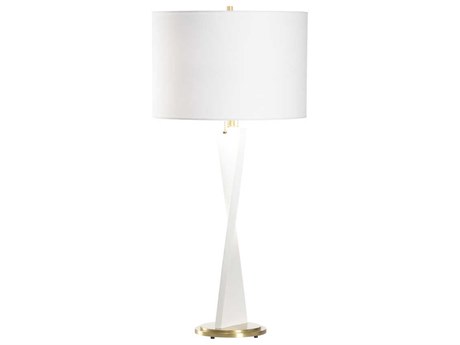 Wildwood Elin White Antique Brass Silkette Buffet Lamp