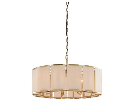 Wildwood Perla 7-Light Antique Brass Drum Chandelier