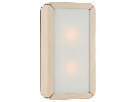 Wildwood Oak Island 2-Light Taupe Antique Brass Wall Sconce