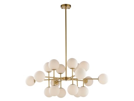 Wildwood Rue Saint-Anne 16-Light Antique Brass Globe Chandelier