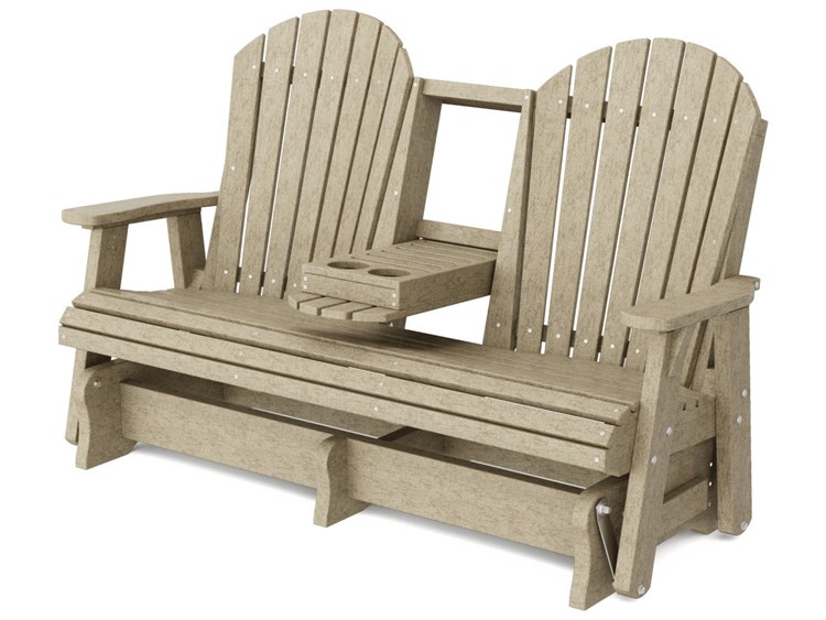 Wildridge Heritage Recycled Plastic 5' Glider with Console