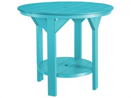 Wildridge Heritage Recycled Plastic 48'' Round Counter Table with Umbrella Hole