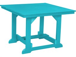 Wildridge Heritage Recycled Plastic 44'' Square Dining Table with Umbrella Hole