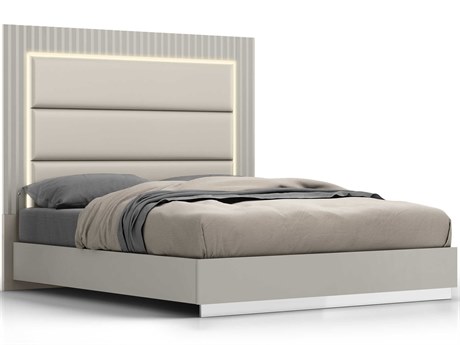 Whiteline Modern Living Chloe Grey King Platform Bed