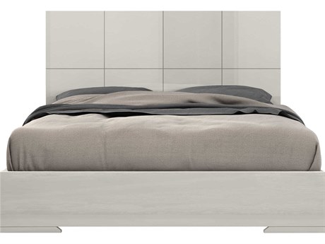 Whiteline Modern Living Anna Light Grey Wood Queen Platform Bed
