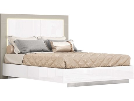 Whiteline Modern Living Daisy White Queen Platform Bed