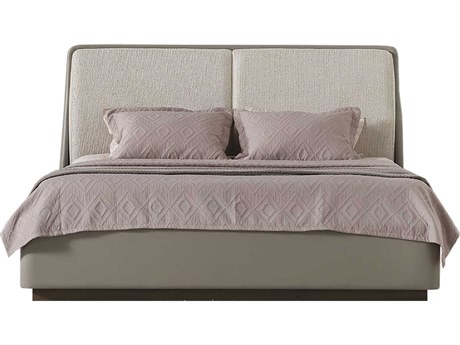 Whiteline Modern Living Romina Light Grey Upholstered Queen Platform Bed
