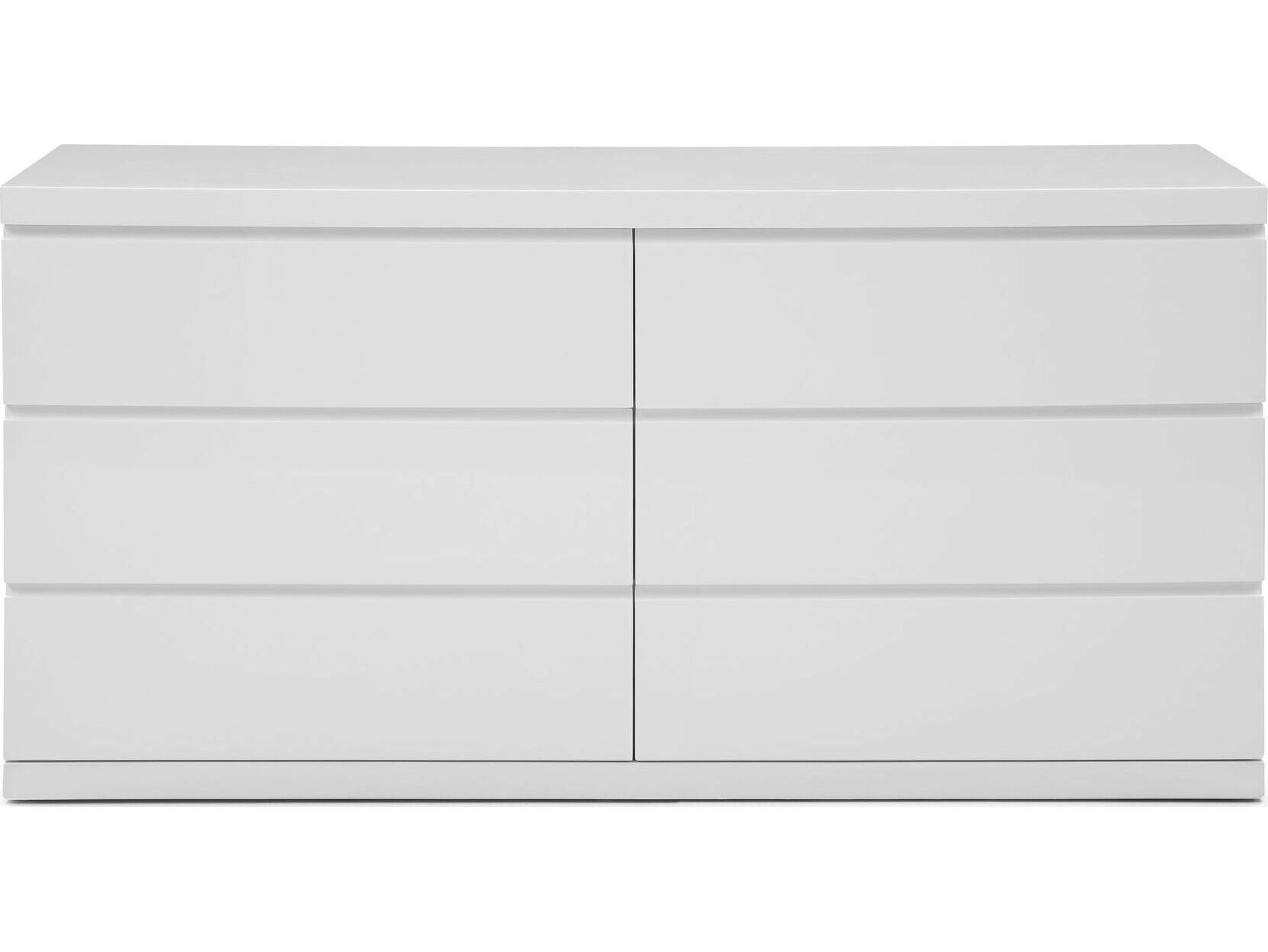 Anna 6-Drawers Oak Wood Double Dresser
