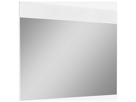 Whiteline Modern Living Malibu Grey Rectangular Wall Mirror
