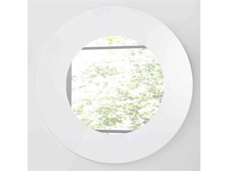 Whiteline Modern Living Delaney White Round Wall Mirror
