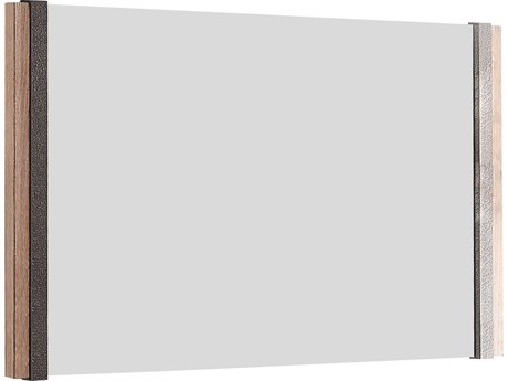 Whiteline Modern Living Richmond Brown Rectangular Wall Mirror
