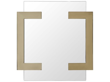 Whiteline Modern Living Sumo Sumo Gold Square Wall Mirror