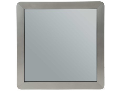 Whiteline Modern Living Elena Grey Square Wall Mirror