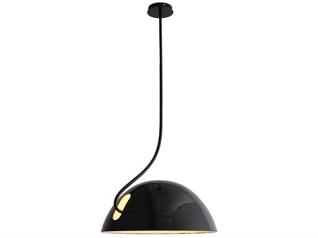 Whiteline Modern Living Bryce Black Dome Pendant