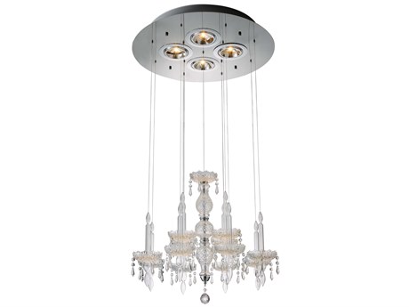 Whiteline Modern Living Macy 4-Light Clear Traditional Pendant
