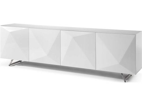 Whiteline Modern Living Samantha 94" White Sideboard