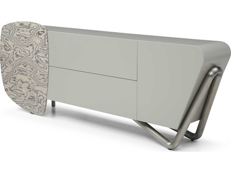 Whiteline Modern Living Anaconda 103" Maple Wood Grey Sideboard