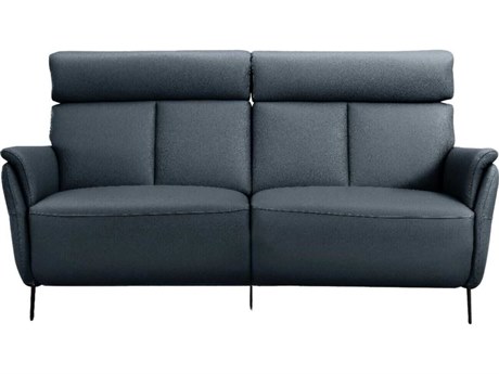 Whiteline Modern Living Beverly Blue Leather Sofa