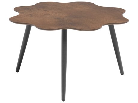 Whiteline Modern Living Outdoor Flora Brown Aluminum End Table
