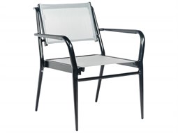 Woodard Daytona Sling Aluminum Stackable Dining Arm Chair
