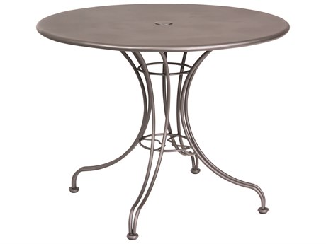 Woodard Wrought Iron 36'' Round Dining Table with Umbrella Hole