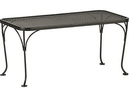 Woodard Wrought Iron Mesh 36''W x 18''D Rectangular Coffee Table