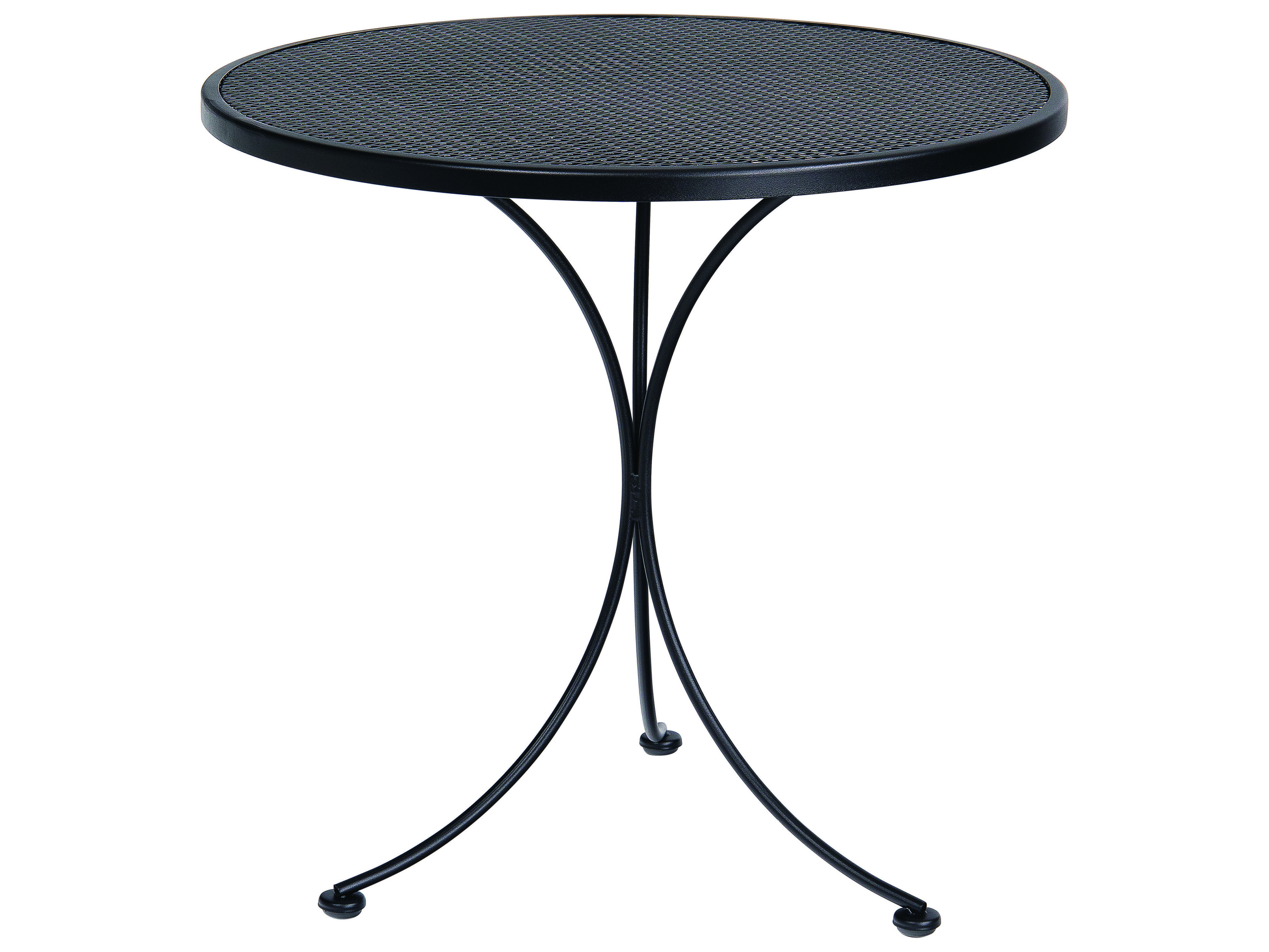 Woodard Wrought Iron Mesh 30 Wide, Round Bistro Table Outdoor