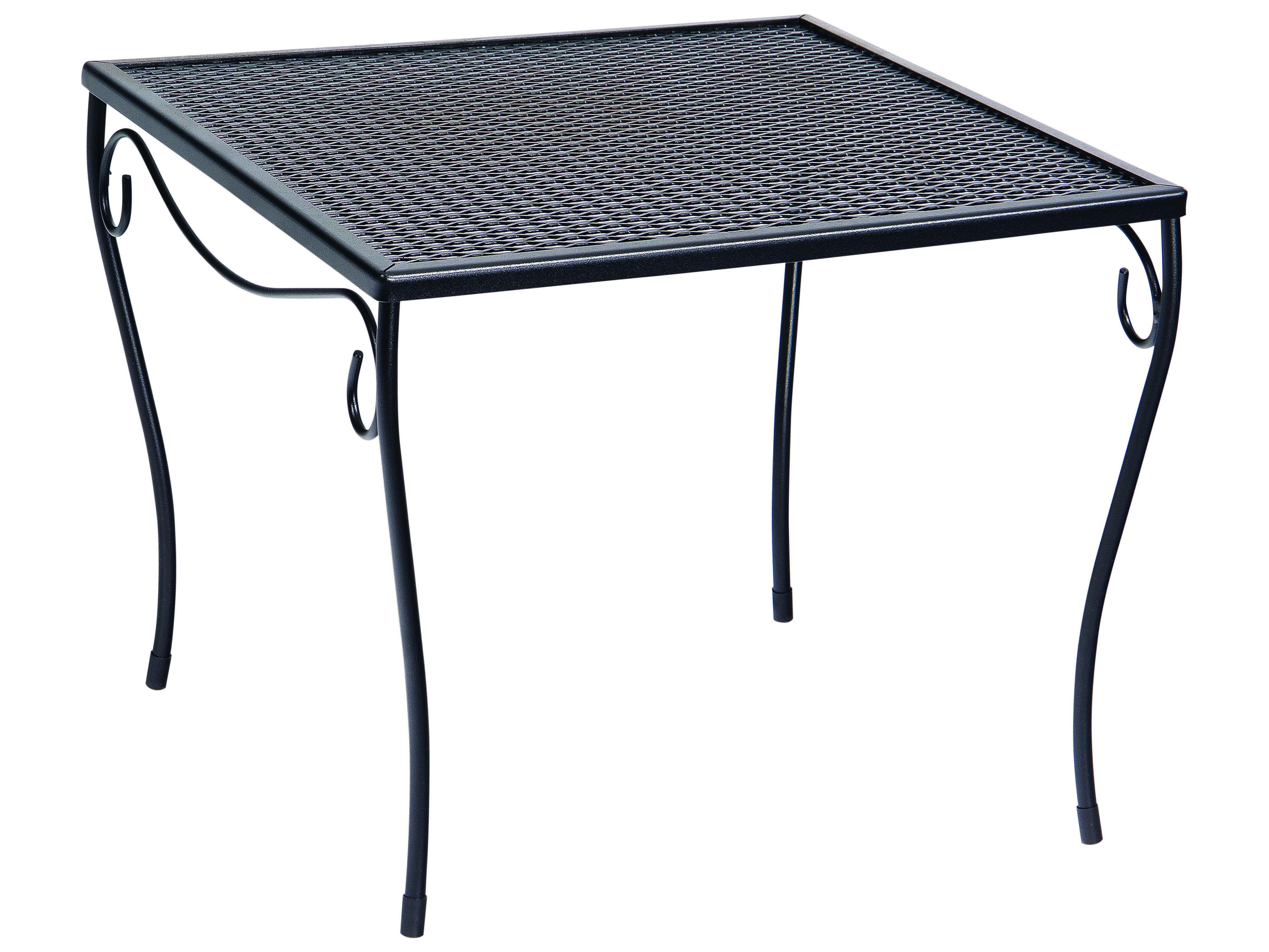 Woodard Wrought Iron Mesh 19'' Wide Square Large End Table | WR190214