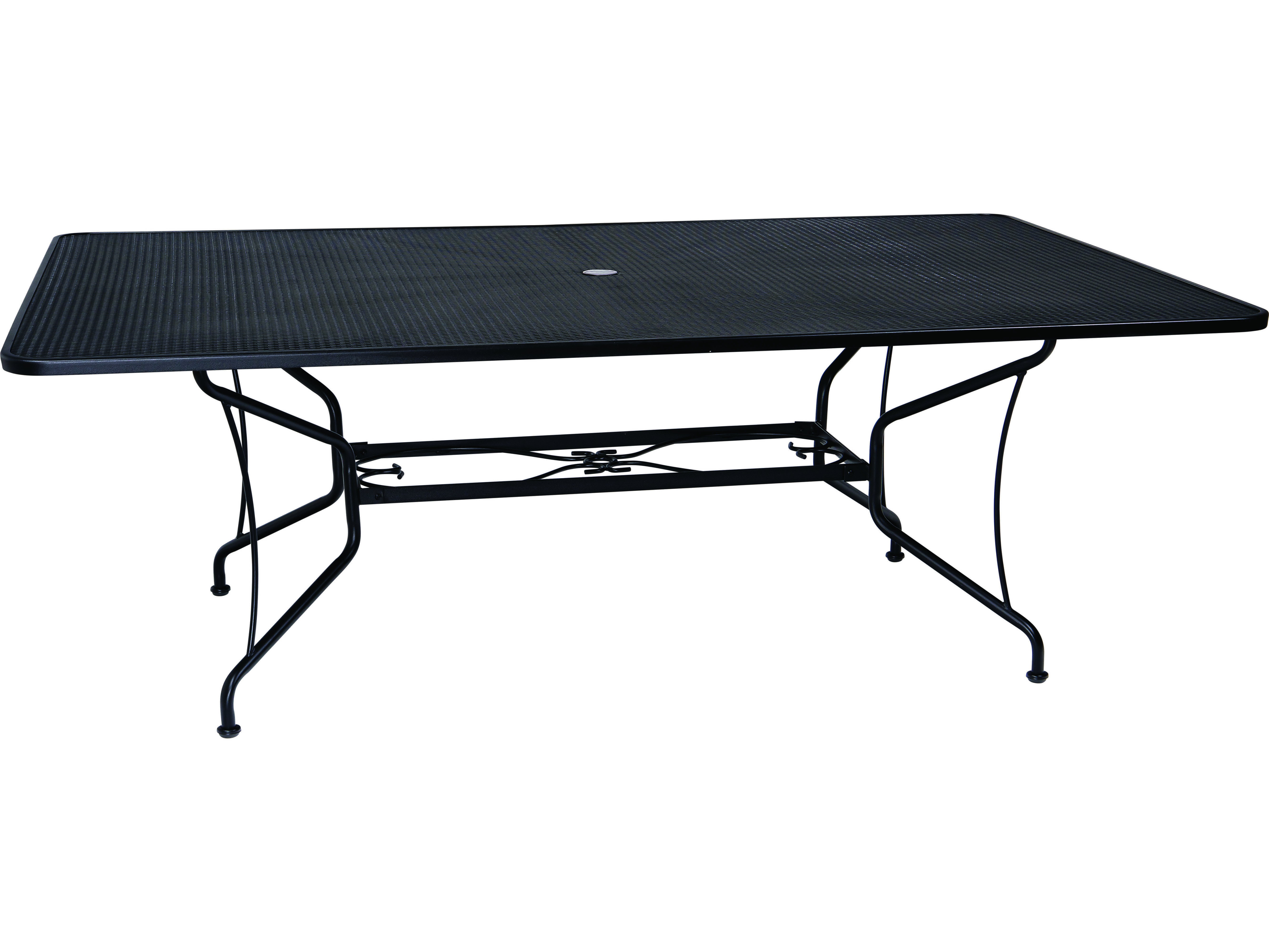 Rectangular Dining Table, Wrought Iron Patio Dining Table For 6