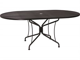 72''W x 42''D Oval 8 Spoke Dining Table with Umbrella Hole