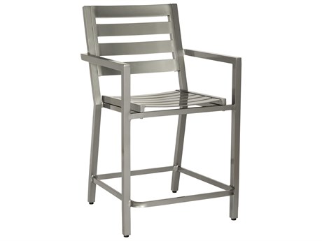 Woodard Palm Coast Slat Counter Stool with Arms Seat Replacement Cushions