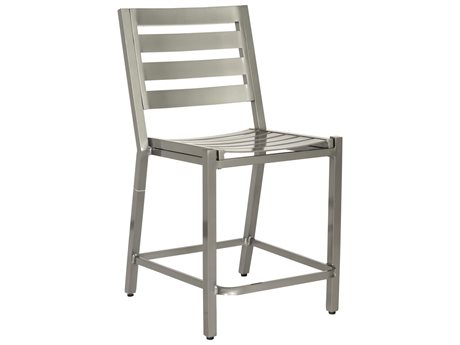 Slat Counter Stool without Arms w/ Seat Cushion