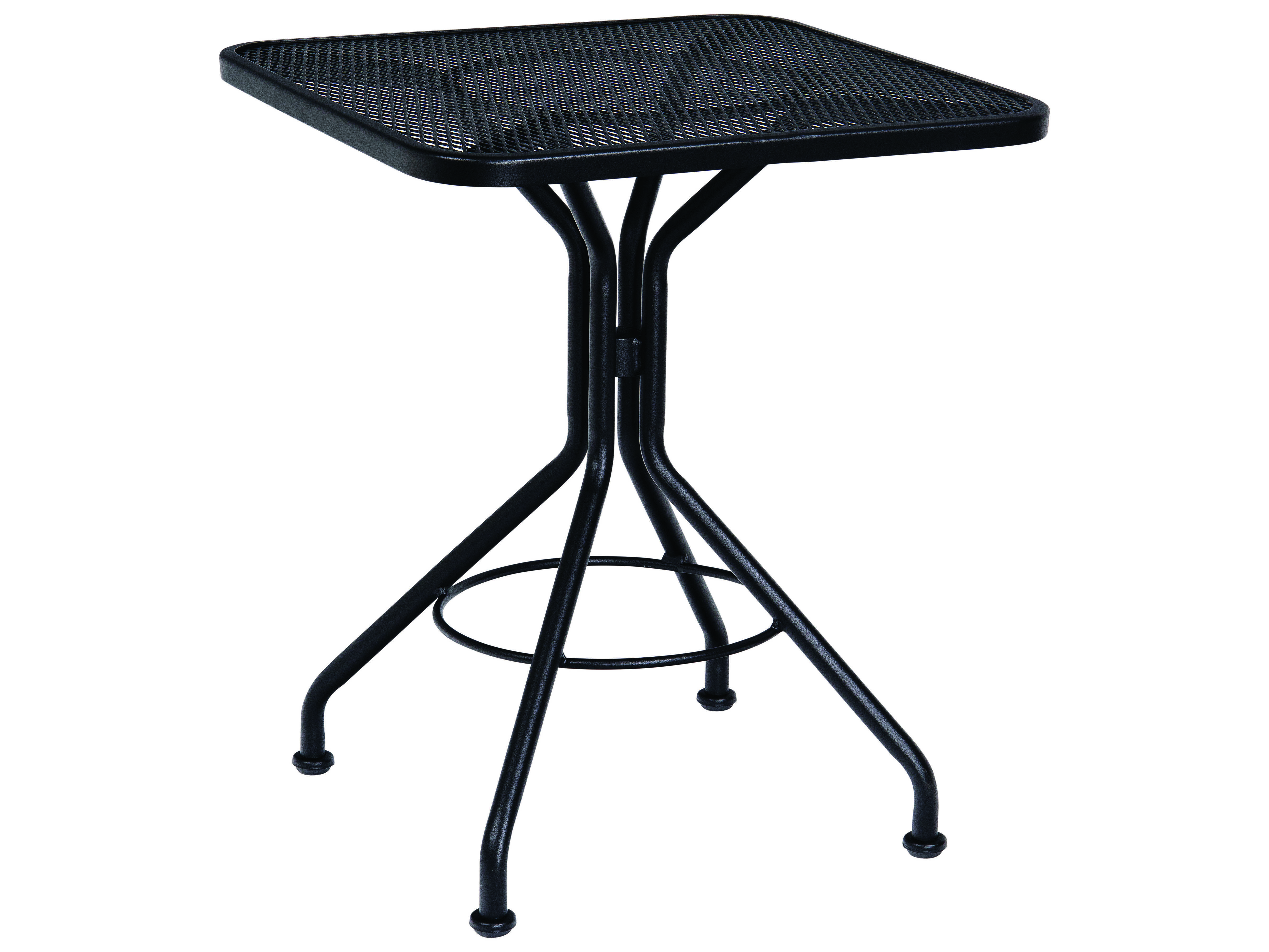 Woodard Wrought Iron Mesh 24'' Wide Square Bistro Table | WR280024
