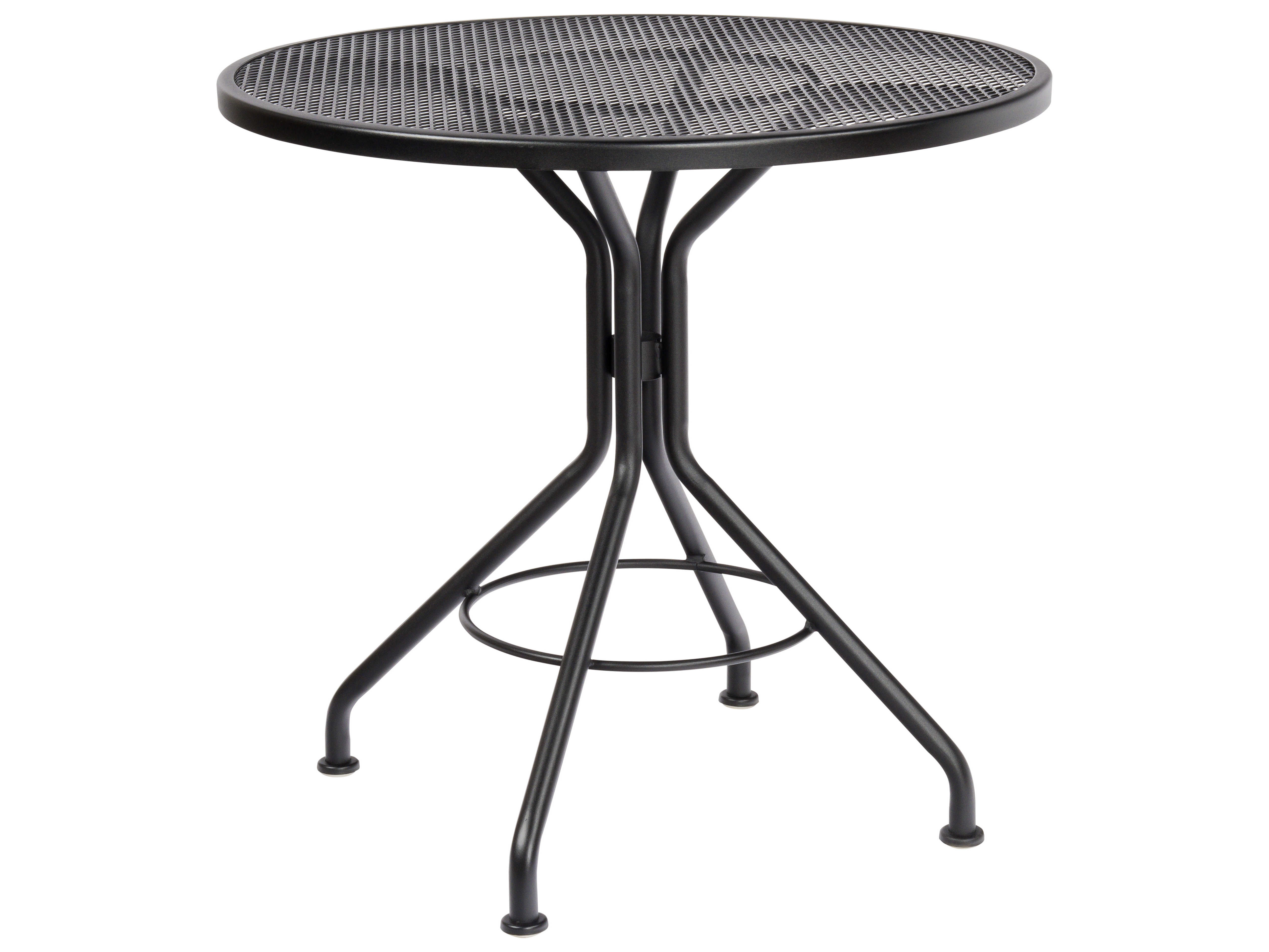 Woodard Wrought Iron Mesh 30 Wide, Round Bistro Table Outdoor