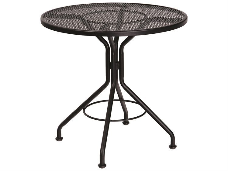 Woodard Wrought Iron Mesh Round Outdoor Bistro Table | WR280134