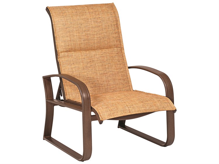 Woodard Cayman Isle Padded Sling Aluminum Adjustable Lounge Chair