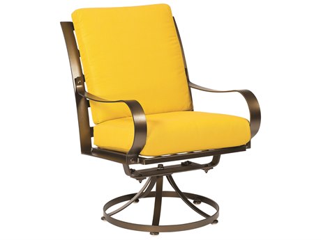 Eclipse Autumn Rust Aluminum and Cushion Swivel Spring Club Chair