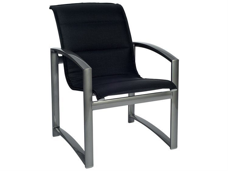 Woodard Metropolis Padded Sling Aluminum Dining Arm Chair