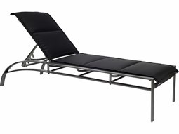Woodard Metropolis Padded Sling Aluminum Stackable Adjustable Chaise Lounge