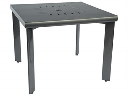 Woodard Metropolis Aluminum 36'' Square Dining Table with Umbrella Hole