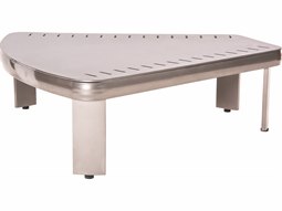 Woodard Metropolis Aluminum 36''W x 34''D Sectional Wedge Coffee Table