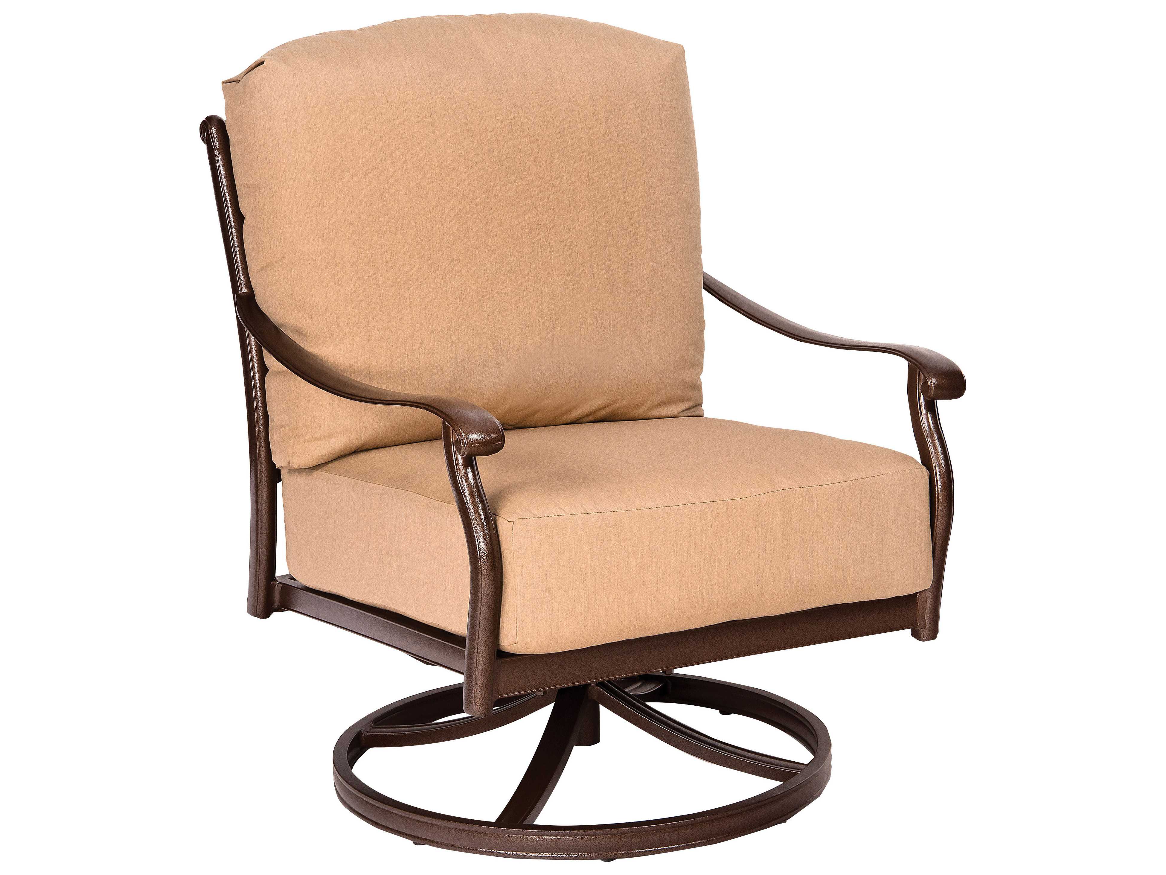 Woodard Casa Cast Aluminum Swivel Rocking Lounge Chair WR3Y0477