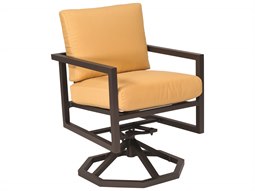 Woodard Salona Cushion By Joe Ruggiero Aluminum Swivel Rocker Dining Arm Chair
