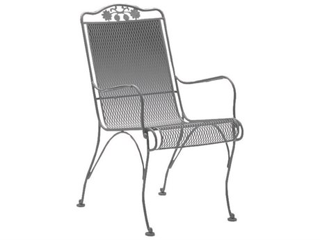 High Back Dining Arm Chair w/ Seat & Back Cushion