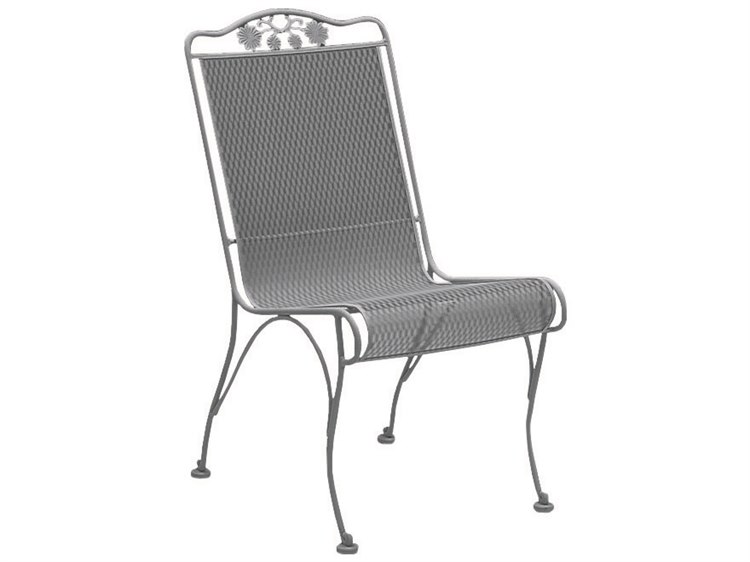 Woodard Briarwood Wrought Iron High Back Dining Side Chair with Cushion